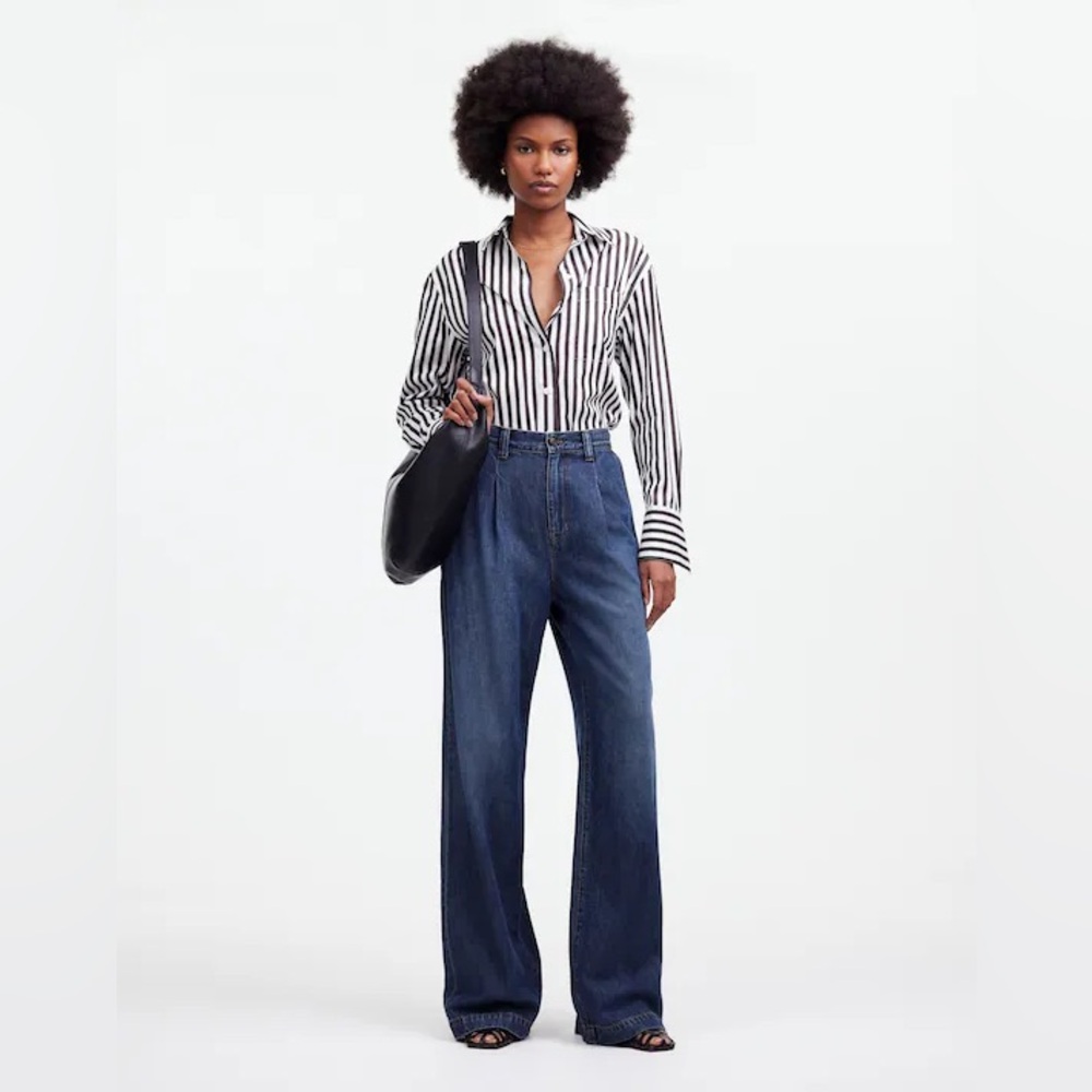 Madewell Harlow Wide Leg Jean Fieldale Wash Airy Denim Jeans Pants Size 25